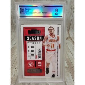 Atlanta Hawks Trae Young 2020-2021 Panini Contenders Season Ticket #5 CCG 10